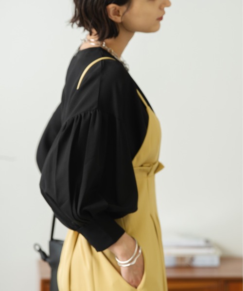 HANNE(アン)の「フロントタックギャザースリーブブラウス(シャツ/ブラウス・レディース・ホワイト/ブラック/ピンク・フリー)」の11枚目の写真
