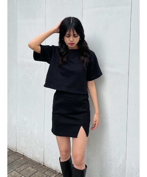 ENVYM（アンビー）の「スリットポンチミニＳＫ（スカート・レディース・ブラック・FREE）」の6枚目の写真