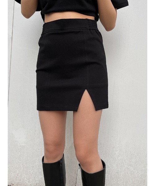 ENVYM（アンビー）の「スリットポンチミニＳＫ（スカート・レディース・ブラック・FREE）」の8枚目の写真