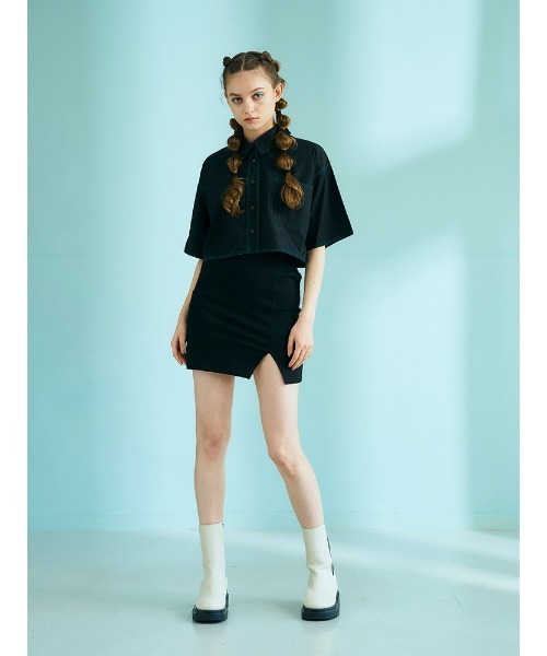 ENVYM（アンビー）の「スリットポンチミニＳＫ（スカート・レディース・ブラック・FREE）」の3枚目の写真