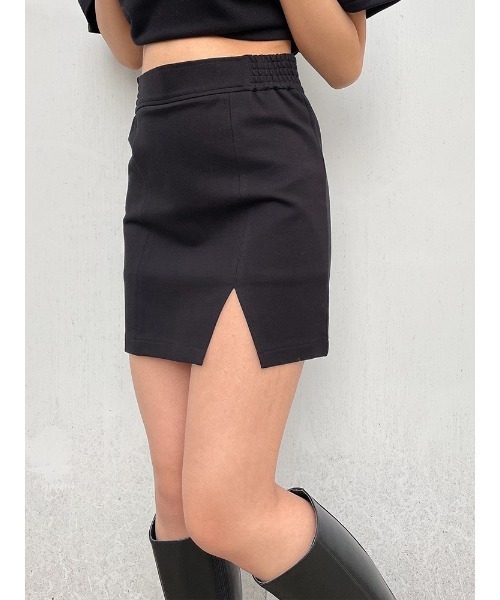 ENVYM（アンビー）の「スリットポンチミニＳＫ（スカート・レディース・ブラック・FREE）」の9枚目の写真