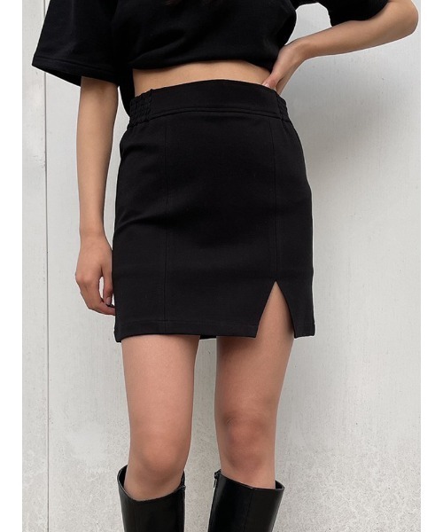 ENVYM（アンビー）の「スリットポンチミニＳＫ（スカート・レディース・ブラック・FREE）」の7枚目の写真