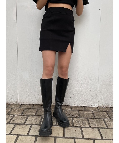ENVYM（アンビー）の「スリットポンチミニＳＫ（スカート・レディース・ブラック・FREE）」の10枚目の写真