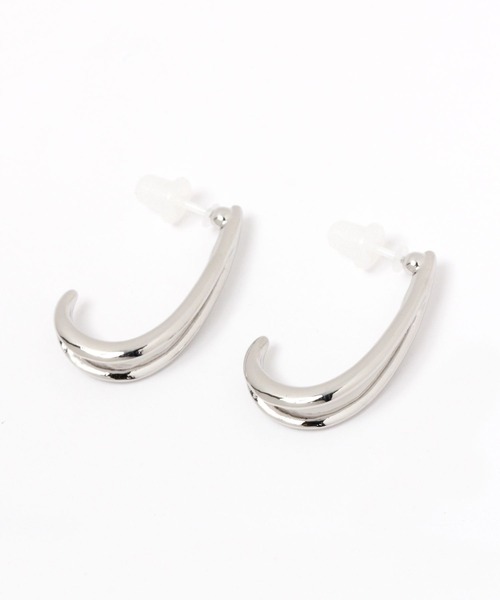 GLOBAL WORK(グローバルワーク)の「MADE IN JAPAN/セラミックフープピアス/280452(ピアス(両耳用)・レディース・ライトグレー/グレー系その他/ライトイエロー/ゴールド系その他・FREE)」の2枚目の写真