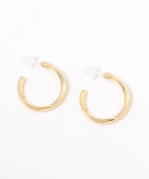 GLOBAL WORK(グローバルワーク)の「MADE IN JAPAN/セラミックフープピアス/280452(ピアス(両耳用)・レディース・ライトグレー/グレー系その他/ライトイエロー/ゴールド系その他・FREE)」の3枚目の写真