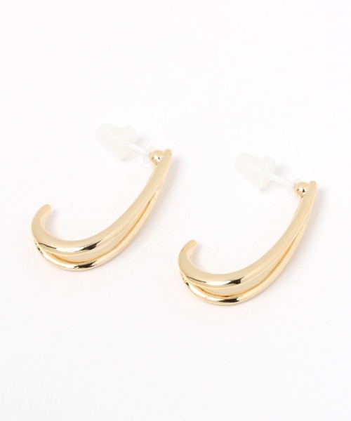 GLOBAL WORK(グローバルワーク)の「MADE IN JAPAN/セラミックフープピアス/280452(ピアス(両耳用)・レディース・ライトグレー/グレー系その他/ライトイエロー/ゴールド系その他・FREE)」の4枚目の写真