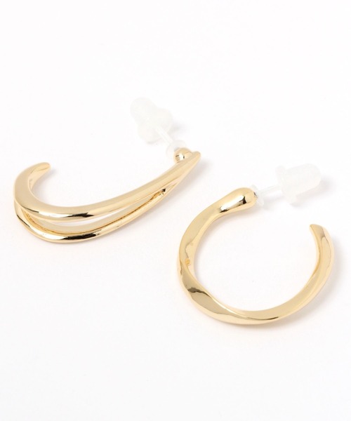 GLOBAL WORK(グローバルワーク)の「MADE IN JAPAN/セラミックフープピアス/280452(ピアス(両耳用)・レディース・ライトグレー/グレー系その他/ライトイエロー/ゴールド系その他・FREE)」の5枚目の写真