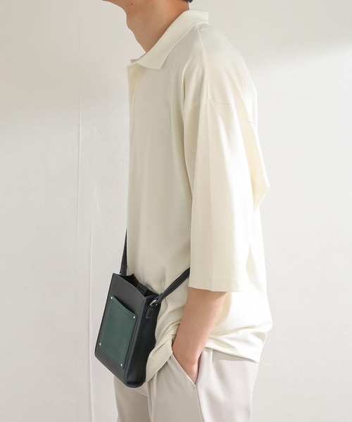 SENSE OF PLACE by URBAN RESEARCH（センスオブプレイスバイアーバンリサーチ）の「『ユニセックス』エクストラルーズポロシャツ(5分袖)（ポロシャツ・メンズ・アイボリー/ブラック/グリーン/パープル・MEDIUM/LARGE）」の13枚目の写真