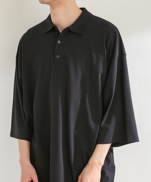 SENSE OF PLACE by URBAN RESEARCH（センスオブプレイスバイアーバンリサーチ）の「『ユニセックス』エクストラルーズポロシャツ(5分袖)（ポロシャツ・メンズ・アイボリー/ブラック/グリーン/パープル・MEDIUM/LARGE）」の21枚目の写真