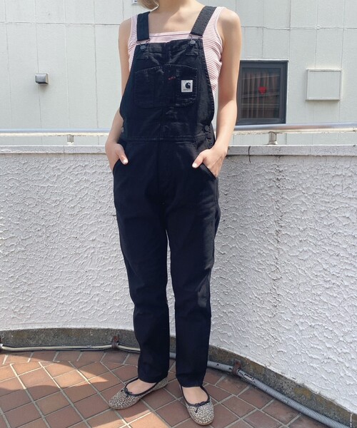 Carhartt WIP(カーハートダブリューアイピー)の「CARHARTT WIP W BIB OVERALL(サロペット/オーバーオール・レディース・ホワイト/ブラック・SMALL/MEDIUM)」の2枚目の写真