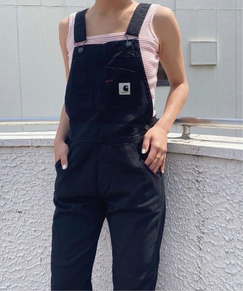 Carhartt WIP(カーハートダブリューアイピー)の「CARHARTT WIP W BIB OVERALL(サロペット/オーバーオール・レディース・ホワイト/ブラック・SMALL/MEDIUM)」の4枚目の写真