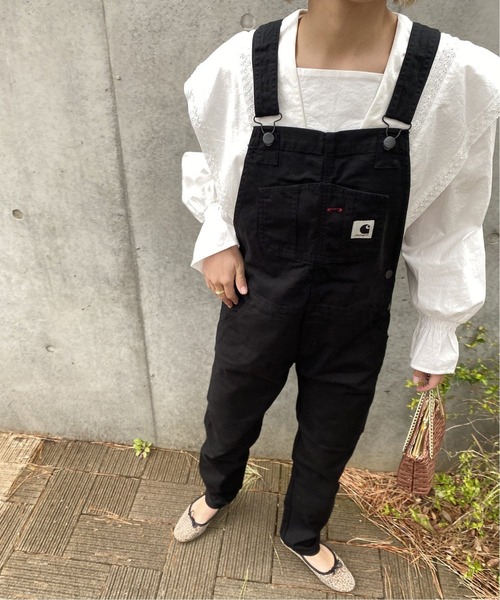 Carhartt WIP(カーハートダブリューアイピー)の「CARHARTT WIP W BIB OVERALL(サロペット/オーバーオール・レディース・ホワイト/ブラック・SMALL/MEDIUM)」の5枚目の写真
