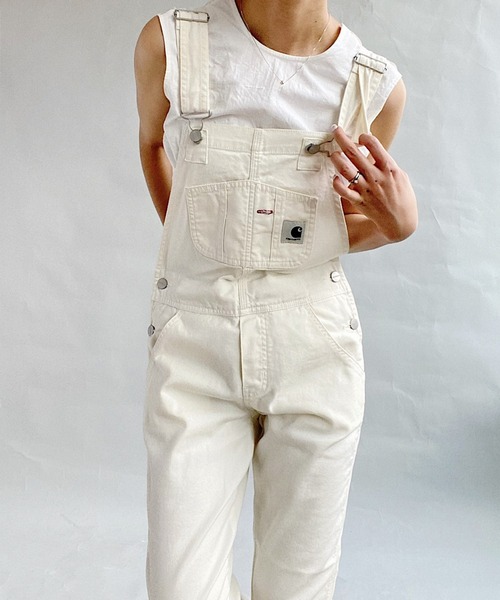 Carhartt WIP(カーハートダブリューアイピー)の「CARHARTT WIP W BIB OVERALL(サロペット/オーバーオール・レディース・ホワイト/ブラック・SMALL/MEDIUM)」の6枚目の写真