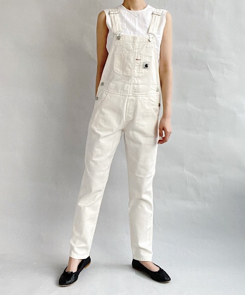 Carhartt WIP(カーハートダブリューアイピー)の「CARHARTT WIP W BIB OVERALL(サロペット/オーバーオール・レディース・ホワイト/ブラック・SMALL/MEDIUM)」の7枚目の写真