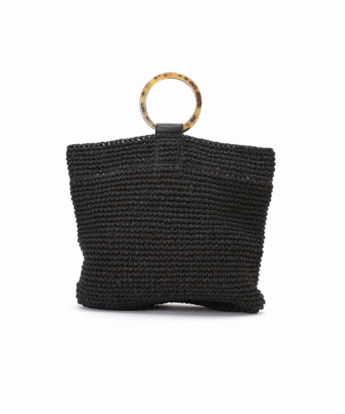 B.C STOCK（ベーセーストック）の「ラージペーパーカゴBAG（かごバッグ・レディース・ブラック/ベージュ・FREE）」の12枚目の写真