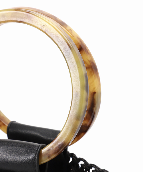 B.C STOCK（ベーセーストック）の「ラージペーパーカゴBAG（かごバッグ・レディース・ブラック/ベージュ・FREE）」の14枚目の写真