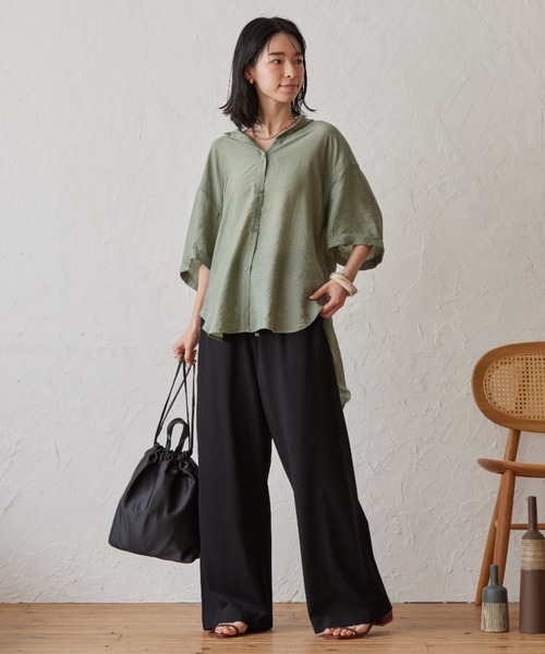 AMERICAN HOLIC（アメリカンホリック）の「カットツイルドロストパンツ（その他パンツ・レディース・ネイビー/ブラック/ブラウン・S/L/M）」の2枚目の写真