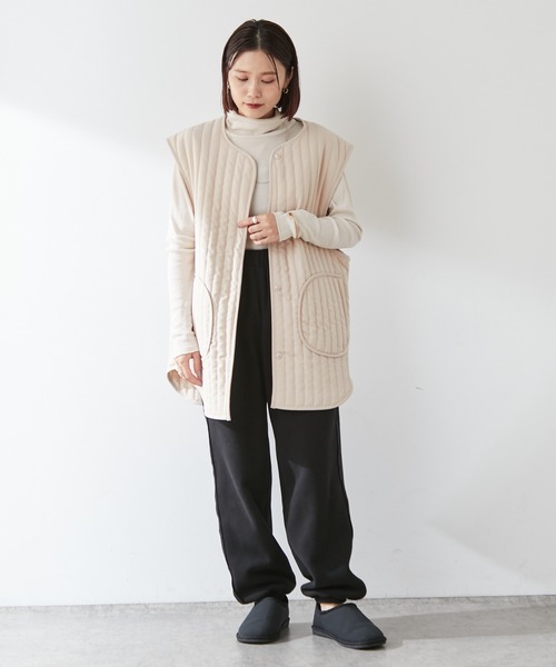 Omekashi（オメカシ）の「キルティングベスト（ベスト・レディース・ブラック/ベージュ/アイボリー・FREE）」の10枚目の写真