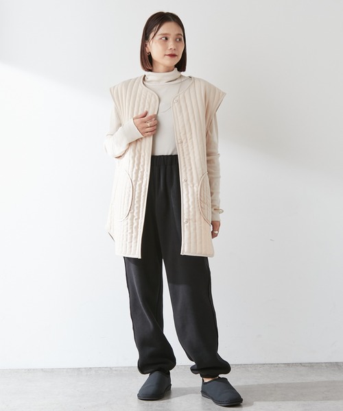 Omekashi（オメカシ）の「キルティングベスト（ベスト・レディース・ブラック/ベージュ/アイボリー・FREE）」の12枚目の写真