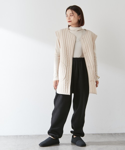 Omekashi（オメカシ）の「キルティングベスト（ベスト・レディース・ブラック/ベージュ/アイボリー・FREE）」の13枚目の写真