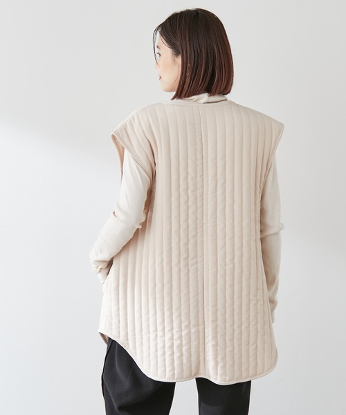 Omekashi（オメカシ）の「キルティングベスト（ベスト・レディース・ブラック/ベージュ/アイボリー・FREE）」の9枚目の写真