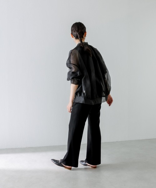 ear PAPILLONNER(イアパピヨネ)の「【SUM1 STYLE(スミ スタイル)】シアーブルゾン(ブルゾン・レディース・ブラック/アイボリー・FREE)」の18枚目の写真