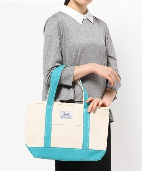 CIAOPANIC（チャオパニック）の「【Ciaopanic】 バイカラーミニトート（トートバッグ・レディース・グリーン/イエロー/ネイビー/レッド・FREE）」の10枚目の写真