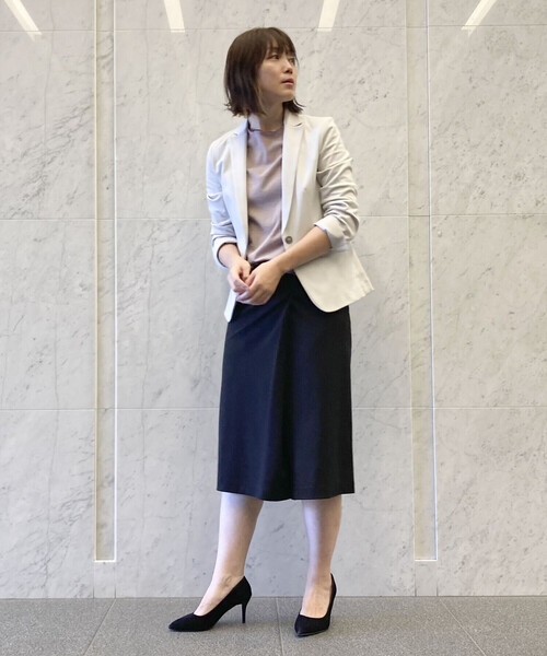 COMME CA MODELS(コムサモデルズ)の「ポンチ ラップ風スカート(スカート・レディース・ブラック系その他/チャコール・S/M/XL/L/XS)」の3枚目の写真