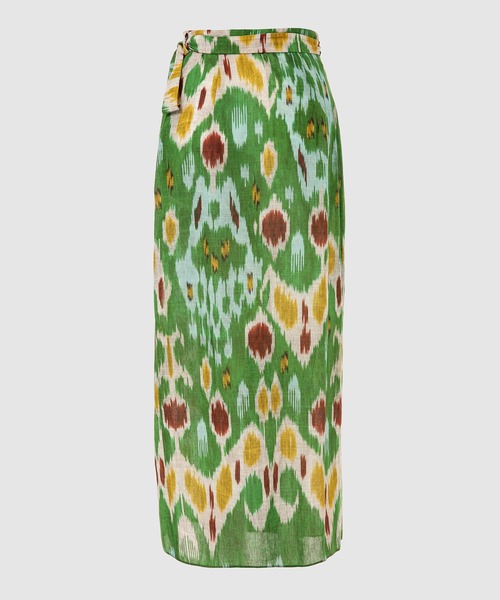 Erdem(アーデム)の「MIDI WRAP SKIRT W/ TIE WAIST DETAIL(スカート・レディース・グリーン・6/8)」の3枚目の写真
