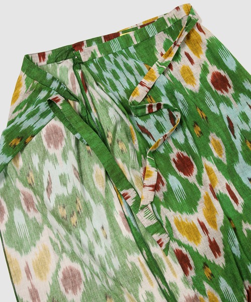 Erdem(アーデム)の「MIDI WRAP SKIRT W/ TIE WAIST DETAIL(スカート・レディース・グリーン・6/8)」の4枚目の写真