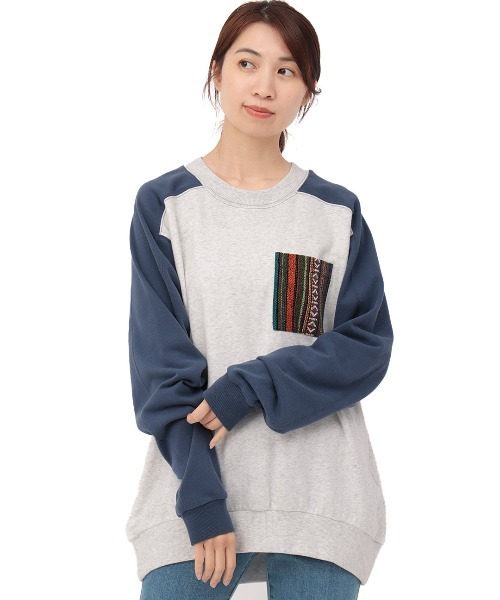 チチカカ（チチカカ）の「パッチポケットスウェットプルオーバー（スウェット・レディース・ブラック/オレンジ/その他1・FREE）」の17枚目の写真