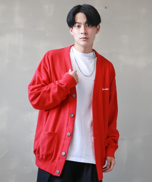 SPINNS（スピンズ）の「【ゆったりシルエット】インサイドアウト カラーカーディガン（カーディガン/ボレロ・メンズ・ブラック/レッド/サックスブルー/イエロー/ロイヤルブルー/スミクロ・ONESIZE）」の6枚目の写真