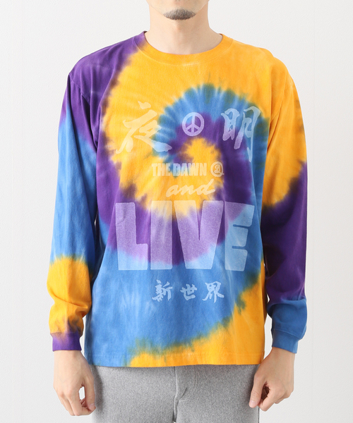 BED J.W. FORD(ベッドフォード)の「【BED J.W. FORD / ベッドフォード】Tyedye Long Sleeve T-shirt(Tシャツ/カットソー・メンズ・グリーン・X-SMALL/SMALL)」の3枚目の写真