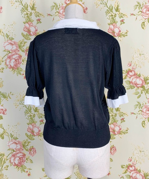 Clice de Paris（クリシェドゥパリス）の「K/バイカラーニットTOPS（ニット/セーター・レディース・ブラック・ONESIZE）」の10枚目の写真
