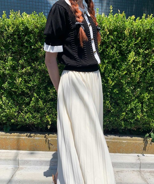 Clice de Paris（クリシェドゥパリス）の「K/バイカラーニットTOPS（ニット/セーター・レディース・ブラック・ONESIZE）」の2枚目の写真
