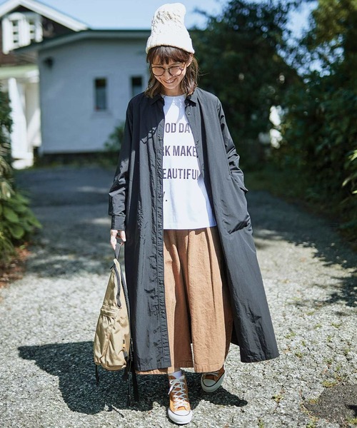 Sunny clouds（サニークラウズ）の「サニークラウズ　シャカシャカワンピース（ワンピース・レディース・ブラック/ベージュ・MEDIUM/LARGE/X-LARGE/XX-LARGE/NM）」の3枚目の写真