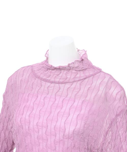 INGNI（イング）の「シアーウェーブメロウトップス（その他トップス・レディース・パープル/ブラック/オフホワイト・M）」の7枚目の写真