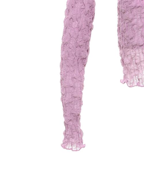 INGNI（イング）の「シアーウェーブメロウトップス（その他トップス・レディース・パープル/ブラック/オフホワイト・M）」の8枚目の写真