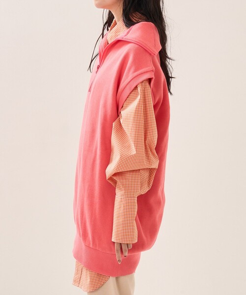 TOWN CRAFT × FREAK'S STORE ハーフジップニット ピンク FREAK'S STORE（フリークスストア）の「TOWN CRAFT × FREAK'S