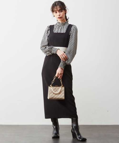 【未使用級♡希少42】ローズティアラ　オールドローズフロントボタンワンピース　黒 未使用級♡希少42】ローズティアラ オールドローズフロントボタン