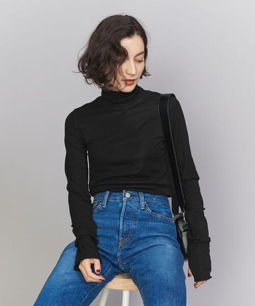 BEAUTY&YOUTH UNITED ARROWS(ビューティーアンドユースユナイテッドアローズ)の「ベアフライス タートルネック カットソー(Tシャツ/カットソー・レディース・ピンク/ダークブラウン/ホワイト/ブラック・FREE)」の9枚目の写真