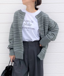 Q | ゼブラ柄2wayニットカーディガン(カーディガン/ボレロ)