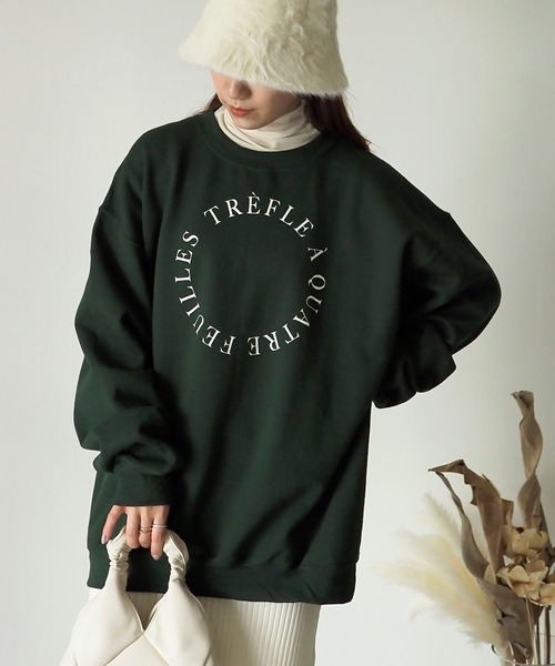 Riberry（リベリー）の「GILDAN サークルロゴ裏起毛スウェット（スウェット・レディース・ホワイト/アッシュグレー/ダークグリーン・LARGE）」の15枚目の写真