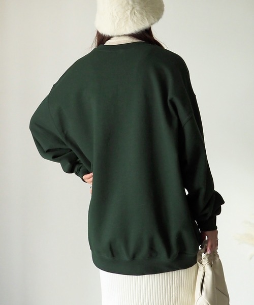 Riberry（リベリー）の「GILDAN サークルロゴ裏起毛スウェット（スウェット・レディース・ホワイト/アッシュグレー/ダークグリーン・LARGE）」の18枚目の写真