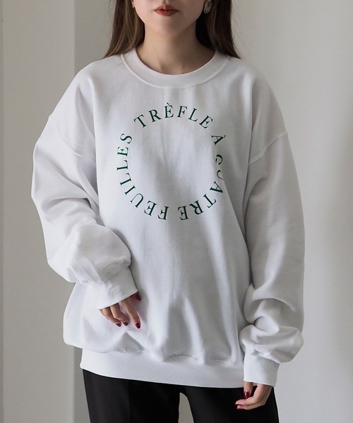 Riberry（リベリー）の「GILDAN サークルロゴ裏起毛スウェット（スウェット・レディース・ホワイト/アッシュグレー/ダークグリーン・LARGE）」の19枚目の写真