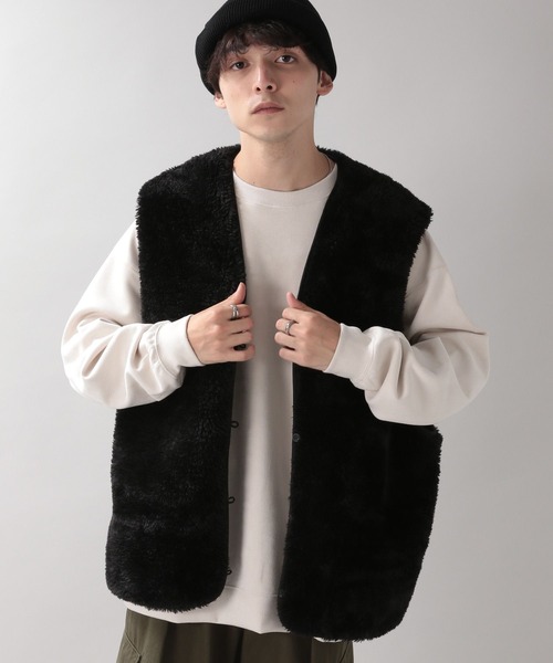 RAGEBLUE（レイジブルー）の「フェイクファー/ルーズベスト2（ベスト・メンズ・ブラウン/ブラック・ONE SIZE）」の18枚目の写真