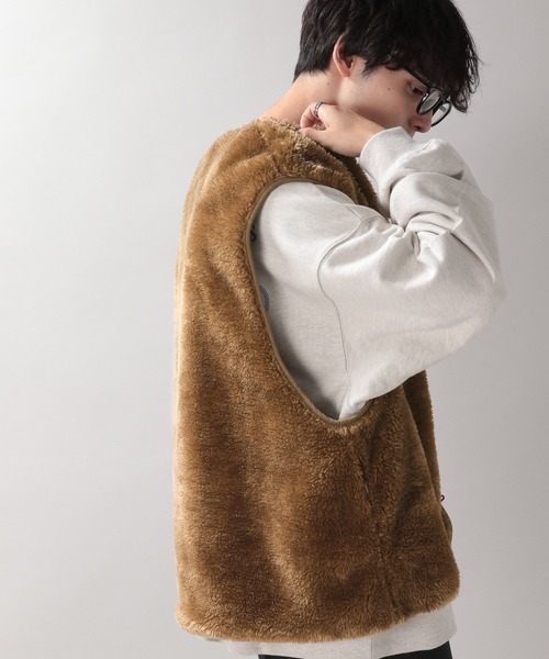 RAGEBLUE（レイジブルー）の「フェイクファー/ルーズベスト2（ベスト・メンズ・ブラウン/ブラック・ONE SIZE）」の15枚目の写真