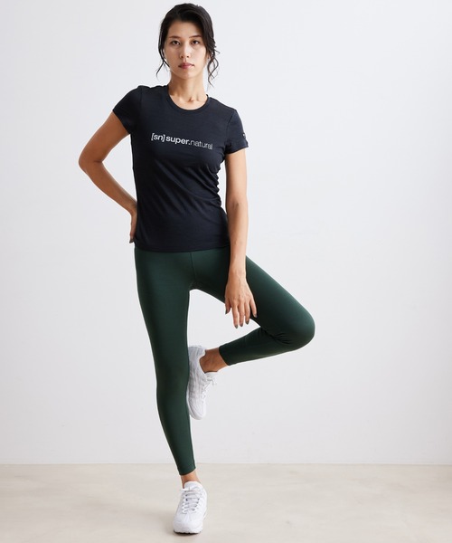 SN super.natural（スーパーナチュラル）の「【super.natural】スーパータイツ（レギンス/スパッツ・レディース・グリーン/ブラック・S）」の17枚目の写真