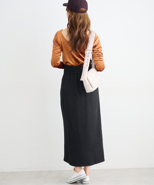 FREE'S MART（フリーズマート）の「◇【3サイズ展開XS-M】ハイウエストパネル切替ナロースカート【低身長サイズ有】（スカート・レディース・ブラック/ベージュ系その他・X-SMALL/MEDIUM/SMALL）」の10枚目の写真