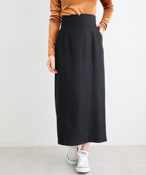 FREE'S MART（フリーズマート）の「◇【3サイズ展開XS-M】ハイウエストパネル切替ナロースカート【低身長サイズ有】（スカート・レディース・ブラック/ベージュ系その他・X-SMALL/MEDIUM/SMALL）」の6枚目の写真